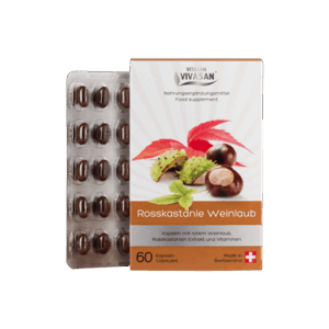 Cápsula de Castaño de indias y Hojas de vid.