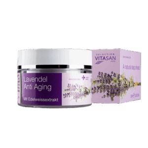 Crema facial antiedad de Aceite de lavanda, Edelweiss y vitamina E.
