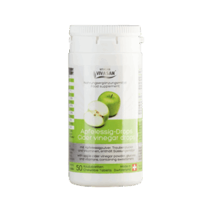 Comprimido masticable de Vinagre de manzana y vitaminas.